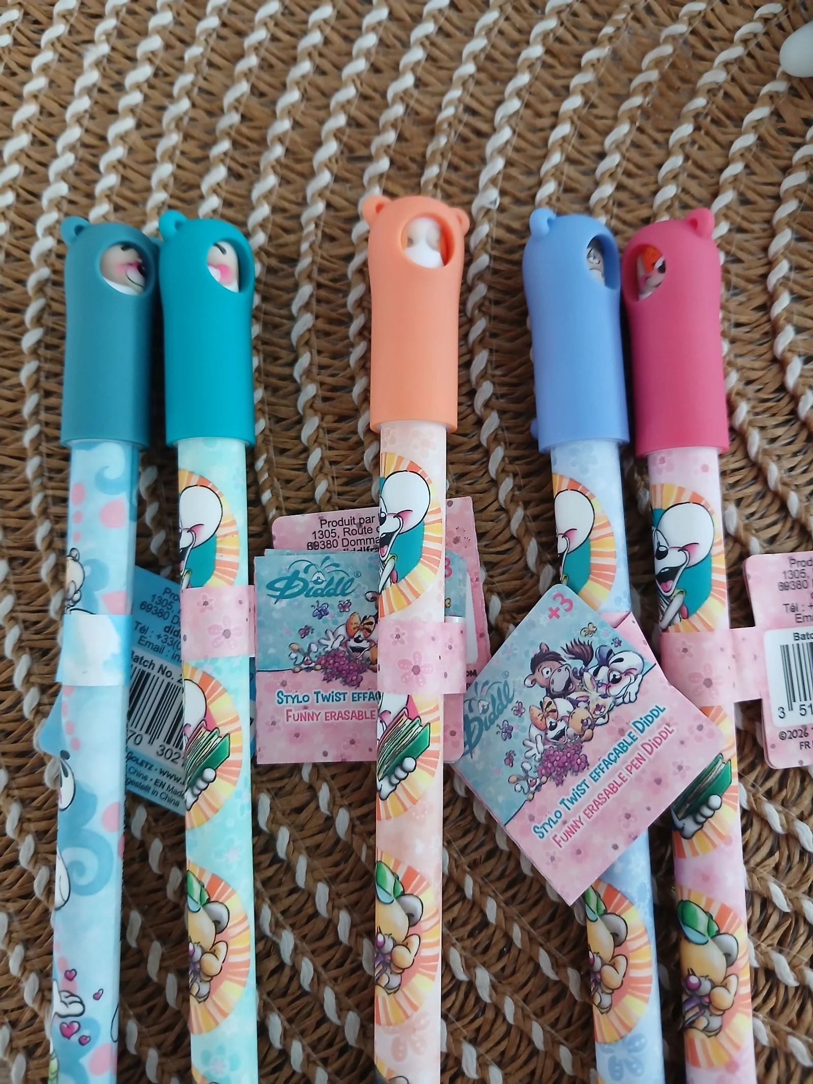 Lots Stylos effaçables Diddl